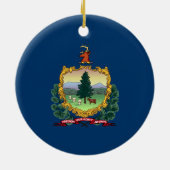 De vlag van Vermont Keramisch Ornament (Achterkant)
