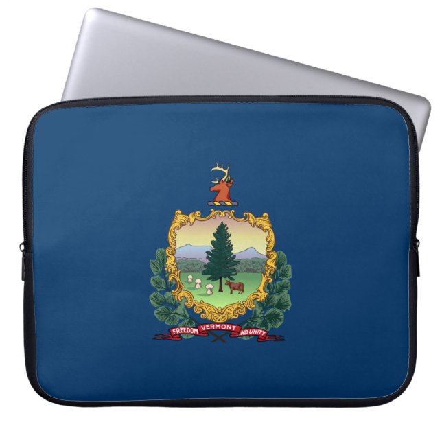 De vlag van Vermont Laptop Sleeve (Voorkant)