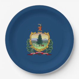 De vlag van Vermont Papieren Bordje