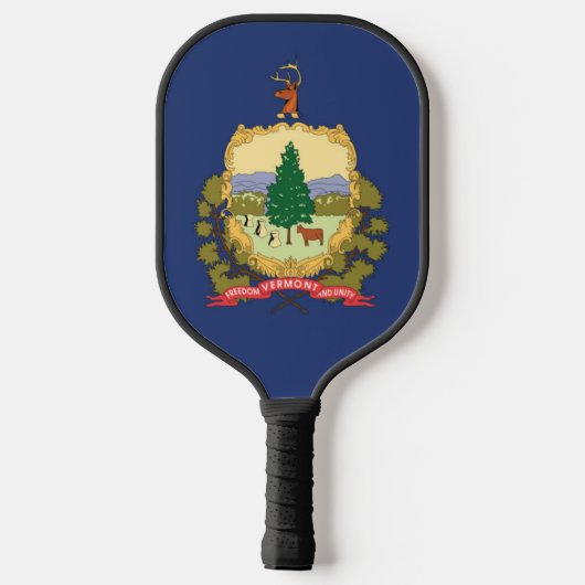 De vlag van Vermont, Verenigde Staten van Amerika Pickleball Paddle (Achterkant)