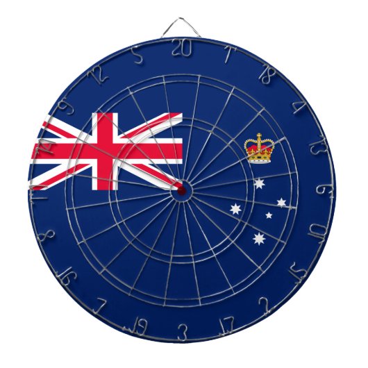De vlag van Victoria (Australië) Dartbord (Voorkant)