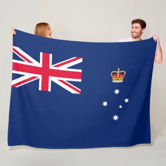 De vlag van Victoria (Australië) Fleece Deken (In situ)