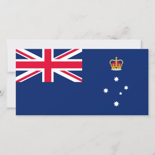 De vlag van Victoria (Australië) Kaart (Voorkant)