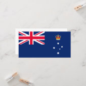 De vlag van Victoria (Australië) Kaart (Voorkant / Achterkant in situ)