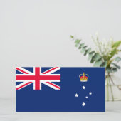 De vlag van Victoria (Australië) Kaart (Staand voorkant)