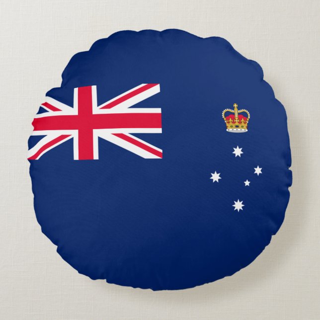 De vlag van Victoria (Australië) Rond Kussen (Voorkant)
