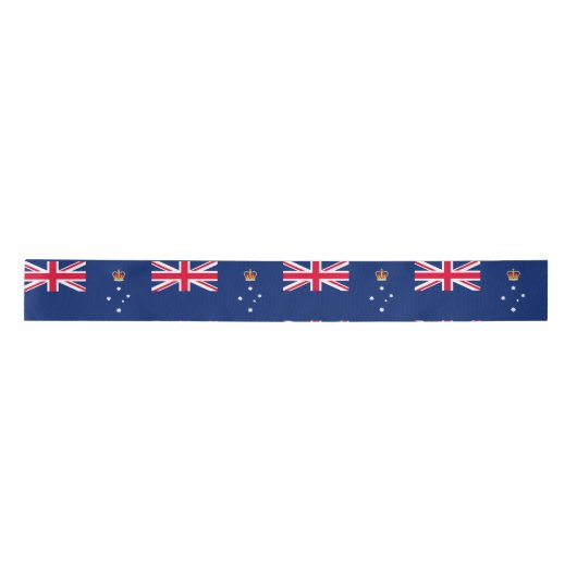 De vlag van Victoria (Australië) Satijnen Lint (Voorkant)