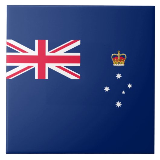 De vlag van Victoria (Australië) Tegeltje (Voorkant)