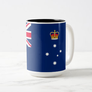 De vlag van Victoria (Australië) Tweekleurige Koffiemok