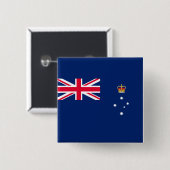 De vlag van Victoria (Australië) Vierkante Button 5,1 Cm (Voorkant /achterkant)