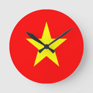 de vlag van Vietnam Ronde Klok