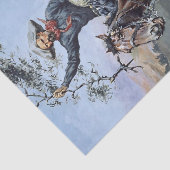 "De vlag van vrede" door Frederic Remington Tissuepapier (Detail)