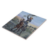 “De Vlag van Vrede” van Frederic Remington Tegeltje (Zijkant)
