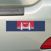 De vlag van Waco (Texas, VS) Bumpersticker (Op auto)
