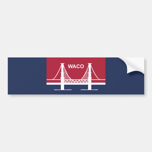 De vlag van Waco (Texas, VS) Bumpersticker (Voorkant)