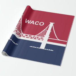 De vlag van Waco (Texas, VS) Cadeaupapier