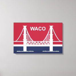 De vlag van Waco (Texas, VS) Canvas Afdruk