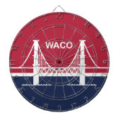De vlag van Waco (Texas, VS) Dartbord (Voorkant)