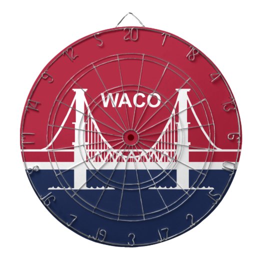 De vlag van Waco (Texas, VS) Dartbord (Voorkant)