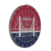 De vlag van Waco (Texas, VS) Dartbord (Voorkant Links)