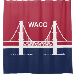 De vlag van Waco (Texas, VS) Douchegordijn