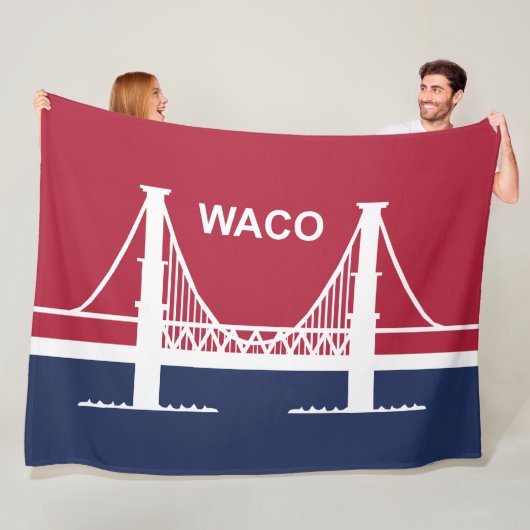 De vlag van Waco (Texas, VS) Fleece Deken (In situ)