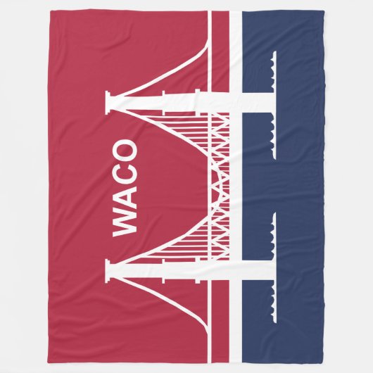 De vlag van Waco (Texas, VS) Fleece Deken (Voorkant)