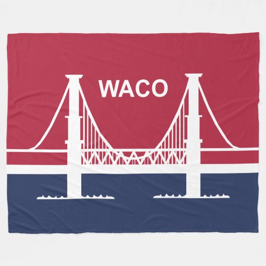 De vlag van Waco (Texas, VS) Fleece Deken (Voorkant (Horizontaal))