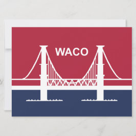 De vlag van Waco (Texas, VS) Kaart