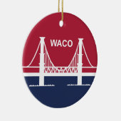 De vlag van Waco (Texas, VS) Keramisch Ornament (Rechts)
