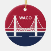 De vlag van Waco (Texas, VS) Keramisch Ornament (Voorkant)