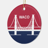 De vlag van Waco (Texas, VS) Keramisch Ornament (Links)