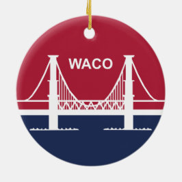 De vlag van Waco (Texas, VS) Keramisch Ornament