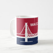 De vlag van Waco (Texas, VS) Koffiemok (Voorkant links)