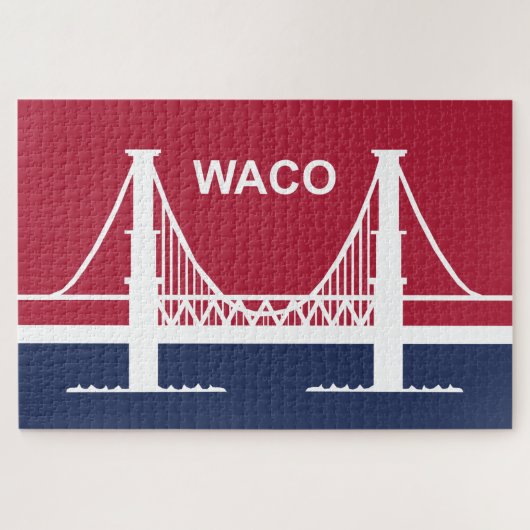 De vlag van Waco (Texas, VS) Legpuzzel (Horizontaal)