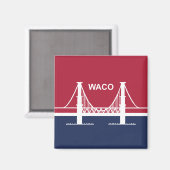 De vlag van Waco (Texas, VS) Magneet (Voorkant / Achterkant)