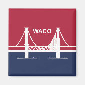 De vlag van Waco (Texas, VS) Magneet (Voorkant)