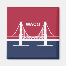 De vlag van Waco (Texas, VS) Magneet