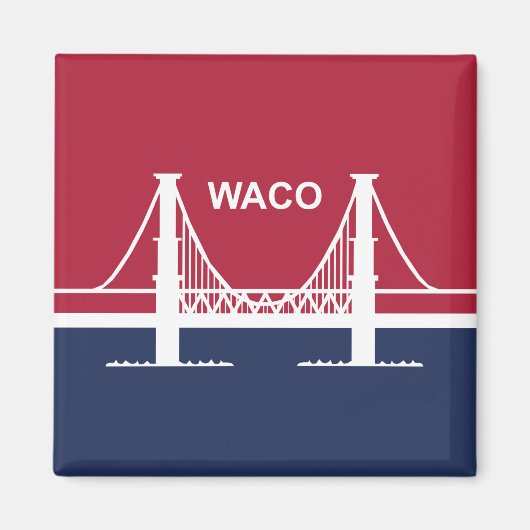 De vlag van Waco (Texas, VS) Magneet (Voorkant)