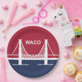 De vlag van Waco (Texas, VS) Papieren Bordje (Feest)