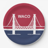 De vlag van Waco (Texas, VS) Papieren Bordje (Voorkant)