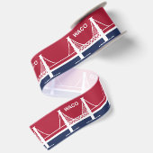 De vlag van Waco (Texas, VS) Satijnen Lint (Achterkant)