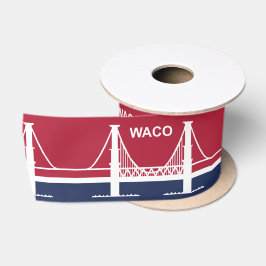 De vlag van Waco (Texas, VS) Satijnen Lint