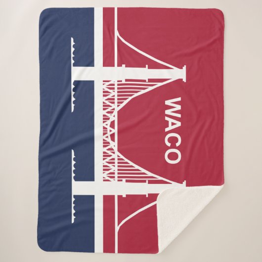 De vlag van Waco (Texas, VS) Sherpa Deken (Voorkant)