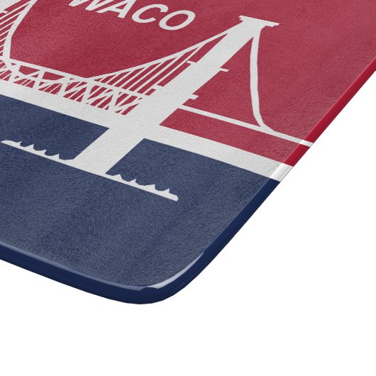 De vlag van Waco (Texas, VS) Snijplank (Hoek)