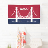 De vlag van Waco (Texas, VS) Spandoek (Insitu)