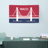 De vlag van Waco (Texas, VS) Spandoek (Beurs)