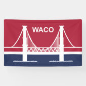 De vlag van Waco (Texas, VS) Spandoek (Horizontaal)