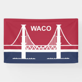 De vlag van Waco (Texas, VS) Spandoek