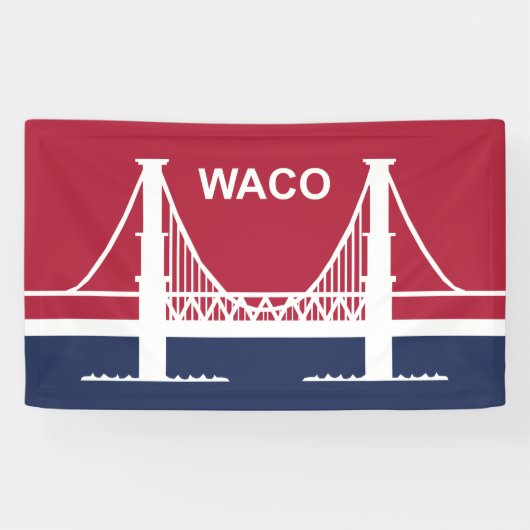 De vlag van Waco (Texas, VS) Spandoek (Horizontaal)